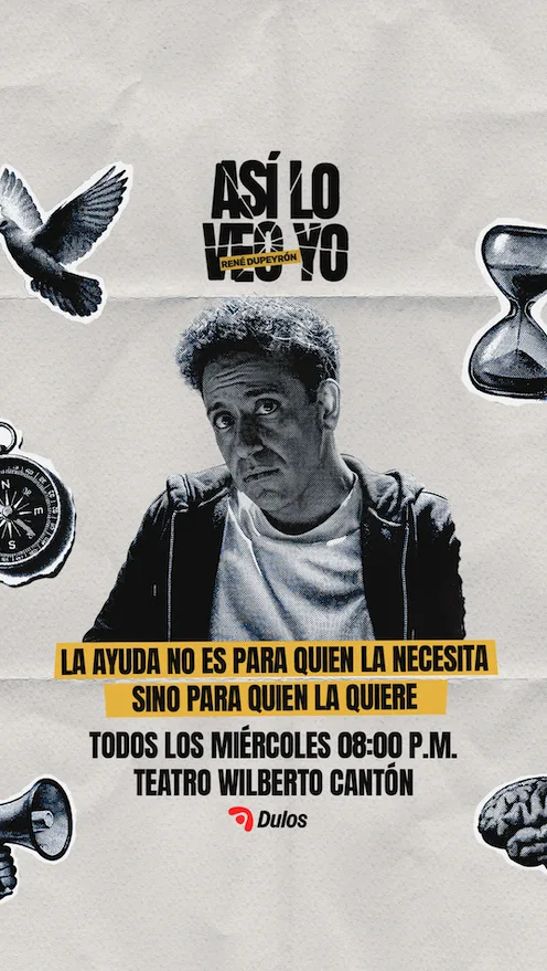 Cartel de Así Lo Veo Yo en Teatro Wilberto Cantón, Ciudad de México