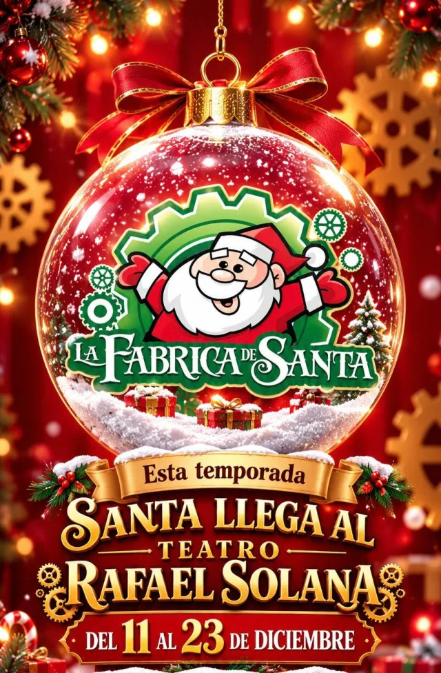 Póster de La Fábrica de Santa en el Teatro Rafael Solana, Ciudad de México