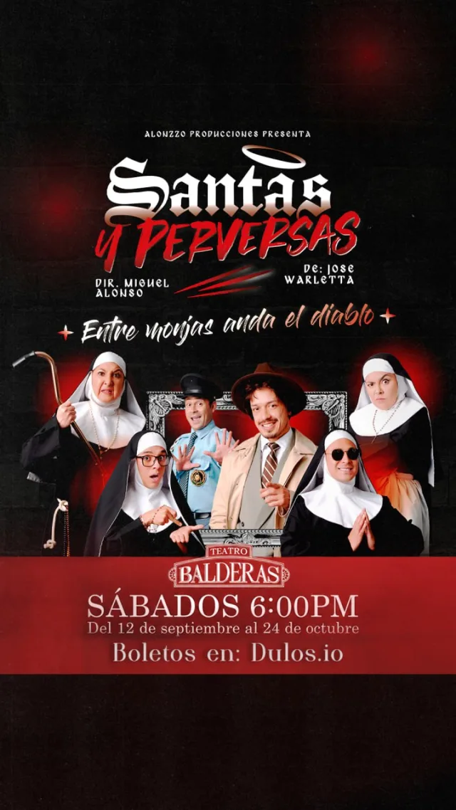 Cartel de Santas y Perversas en Teatro Balderas, Ciudad de México