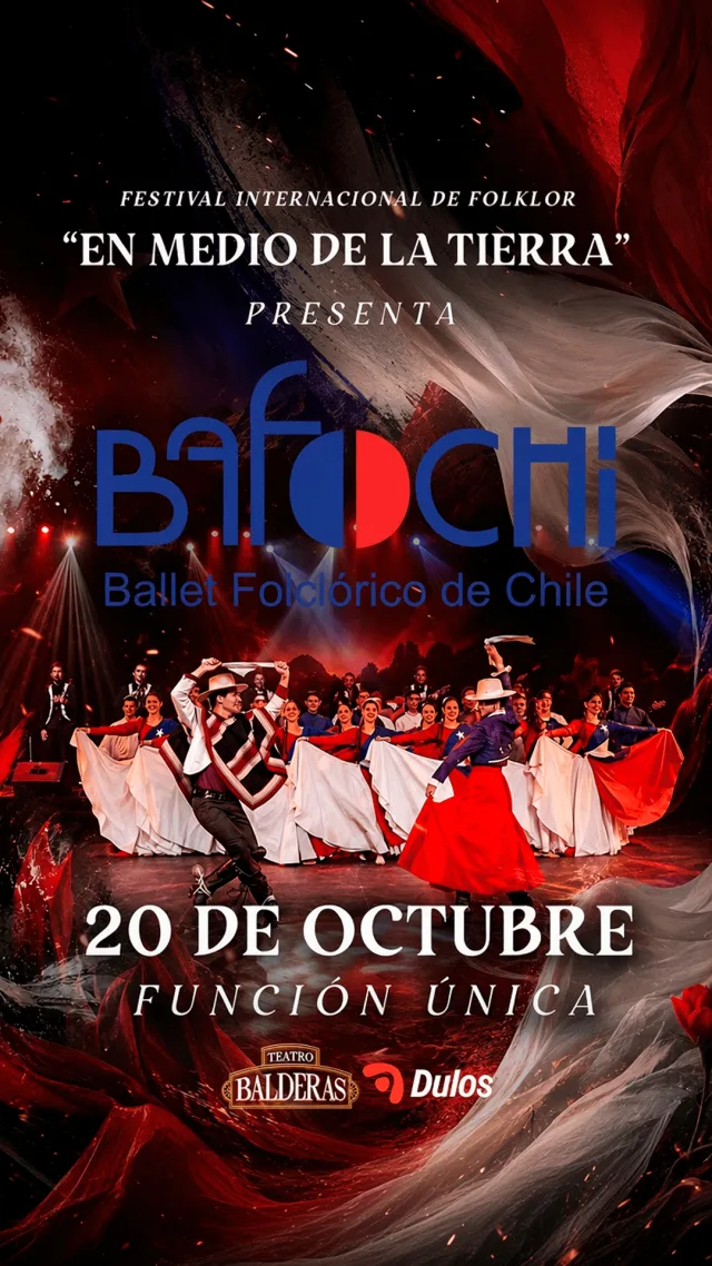 Presentación del Ballet Folklórico de Chile en Teatro Balderas, Ciudad de México