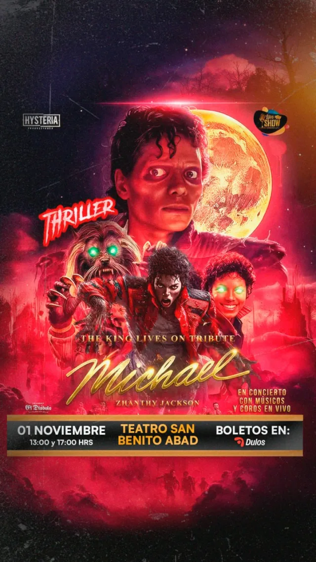 Póster de The King Lives On Tribute Michael en Teatro San Benito Abad