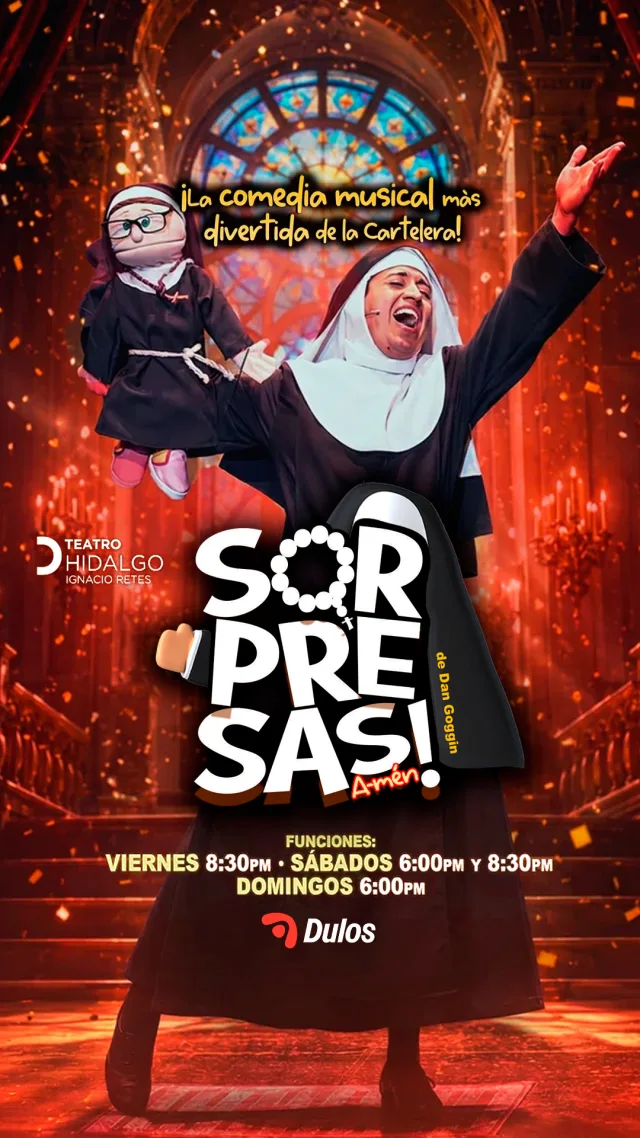 Póster de Sor-presas A-mén en el Teatro Hidalgo de la CDMX