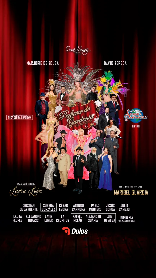 Póster de Perfume de Gardenia en Teatro San Rafael, espectáculo de cabaret mexicano